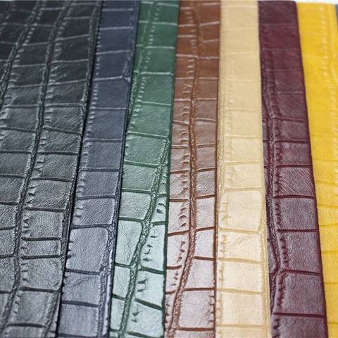 Factory Hot sale Designer fake crocodile leather skin 1.0mm Non woven backing good quality embossed faux leather sheets for bags.jpg